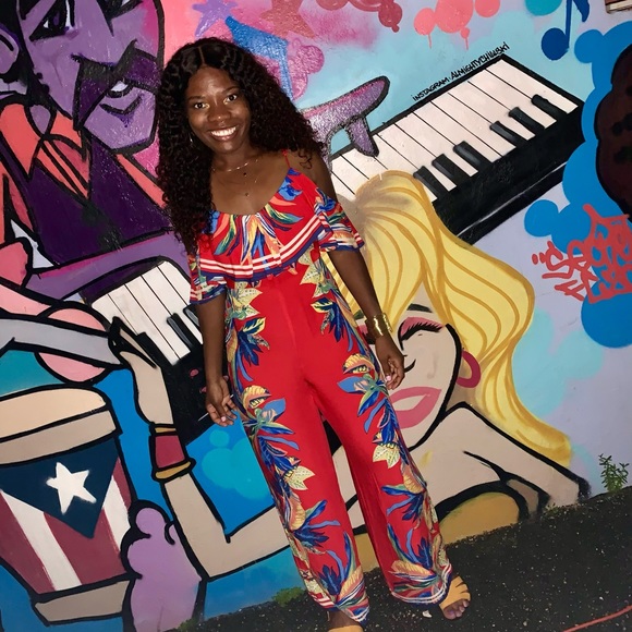 Bright Floral Romper - Picture 1 of 5
